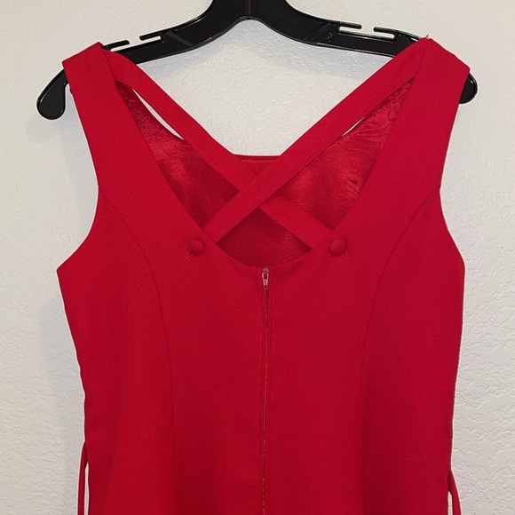 RAMPAGE Strappy Vintage 90s Pin Up Baby Doll Skater Tuxedo Mini Skirt Dress Y2K - Picture 7 of 12